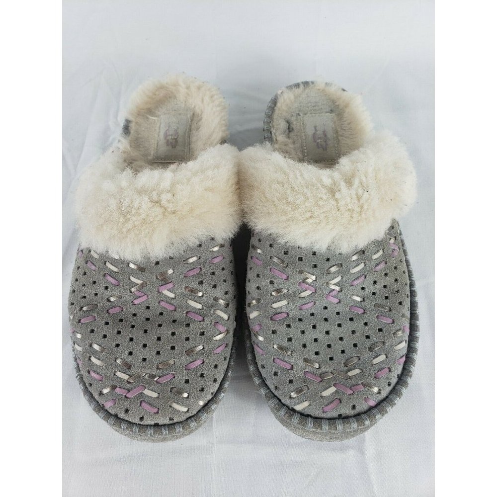 UGG Womens Aira Tehuano Gray Passion Slippers Sz 7 - Picture 7 of 10